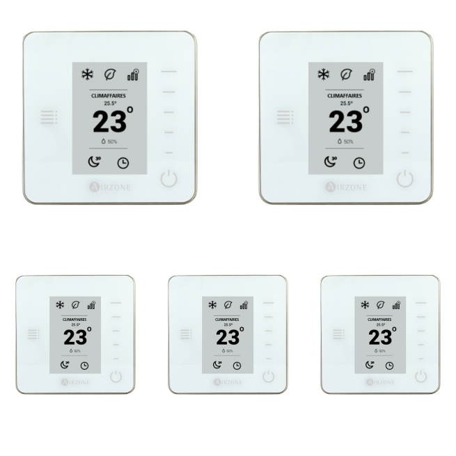 Pack 5 thermostats Airzone blanc